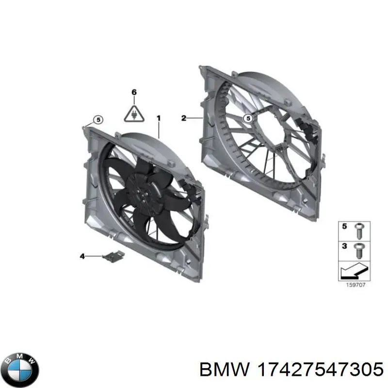 Ventilador, refrigeración motor BMW 17425A3F107 precio, desde 290,54 EUR