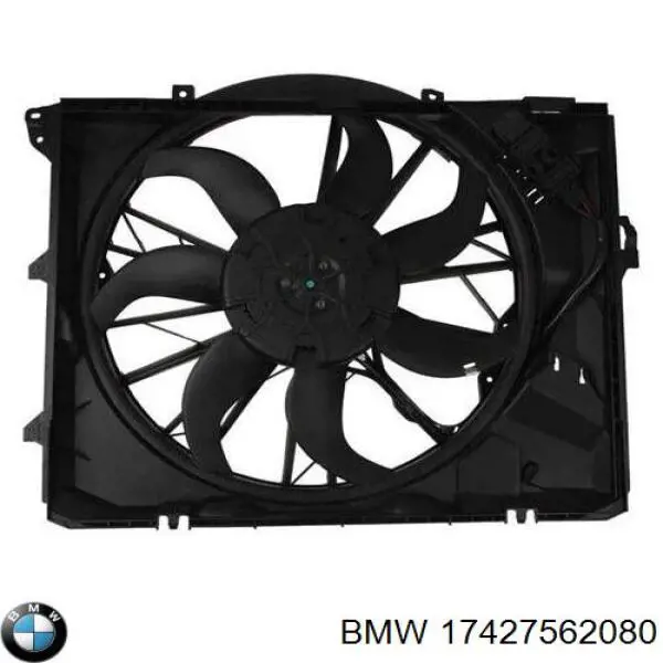 17427562080 BMW difusor de radiador, ventilador de refrigeración, condensador del aire acondicionado, completo con motor y rodete