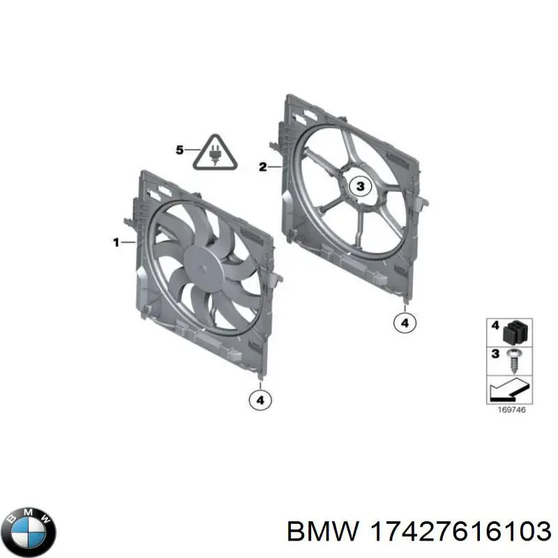 Ventilador, refrigeración motor BMW 17427616103 precio, desde 329,60 EUR