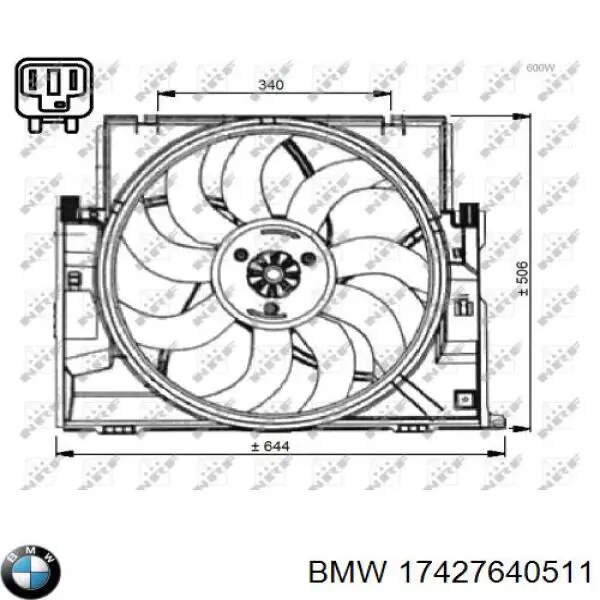 47736 NRF ventilador del motor