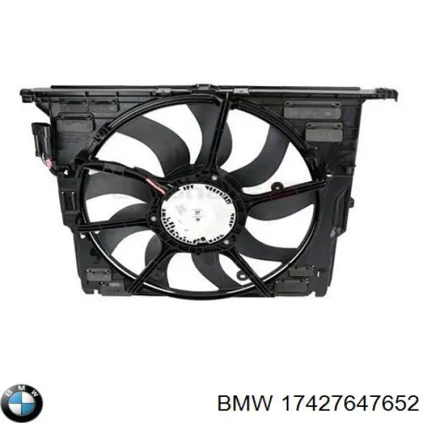 17427647652 BMW difusor de radiador, ventilador de refrigeración, condensador del aire acondicionado, completo con motor y rodete