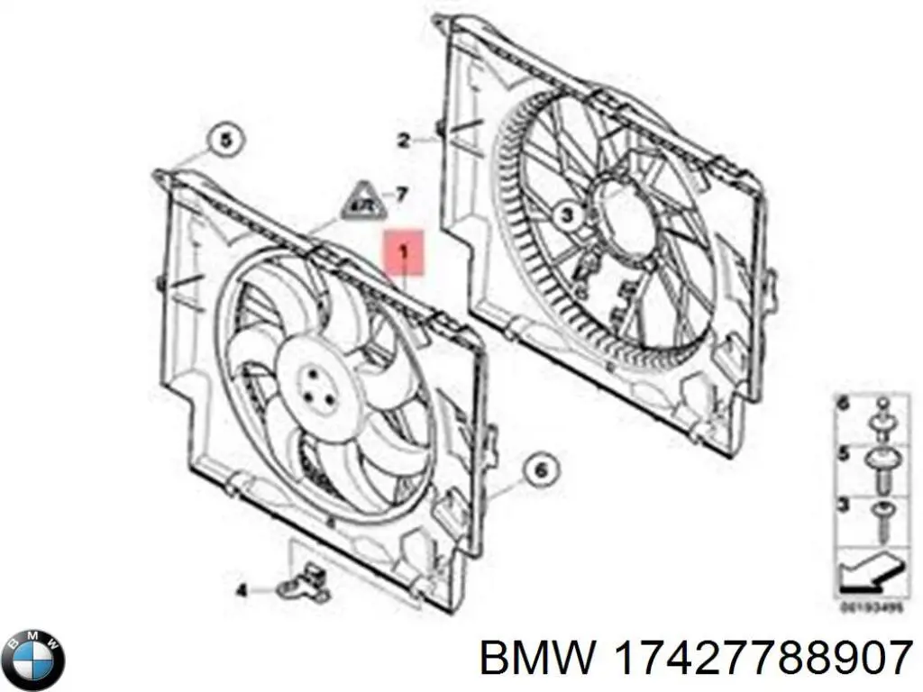 17427788907 BMW difusor de radiador, ventilador de refrigeración, condensador del aire acondicionado, completo con motor y rodete