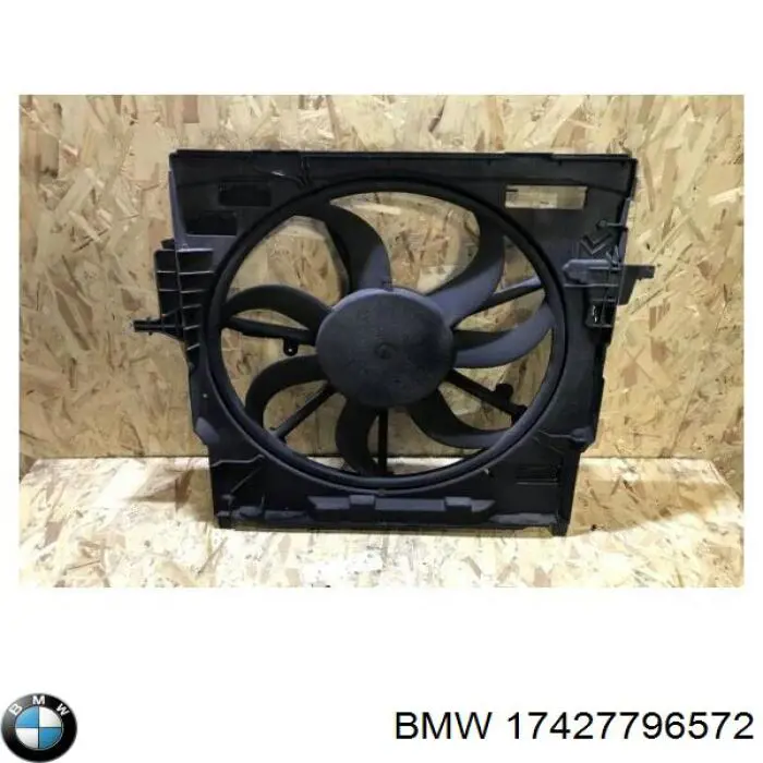 17427616103 BMW difusor de radiador, ventilador de refrigeración, condensador del aire acondicionado, completo con motor y rodete