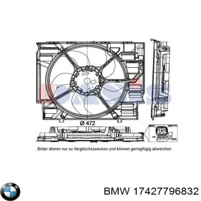 Ventilador, refrigeración motor BMW 17427796832 precio, desde 172,79 EUR