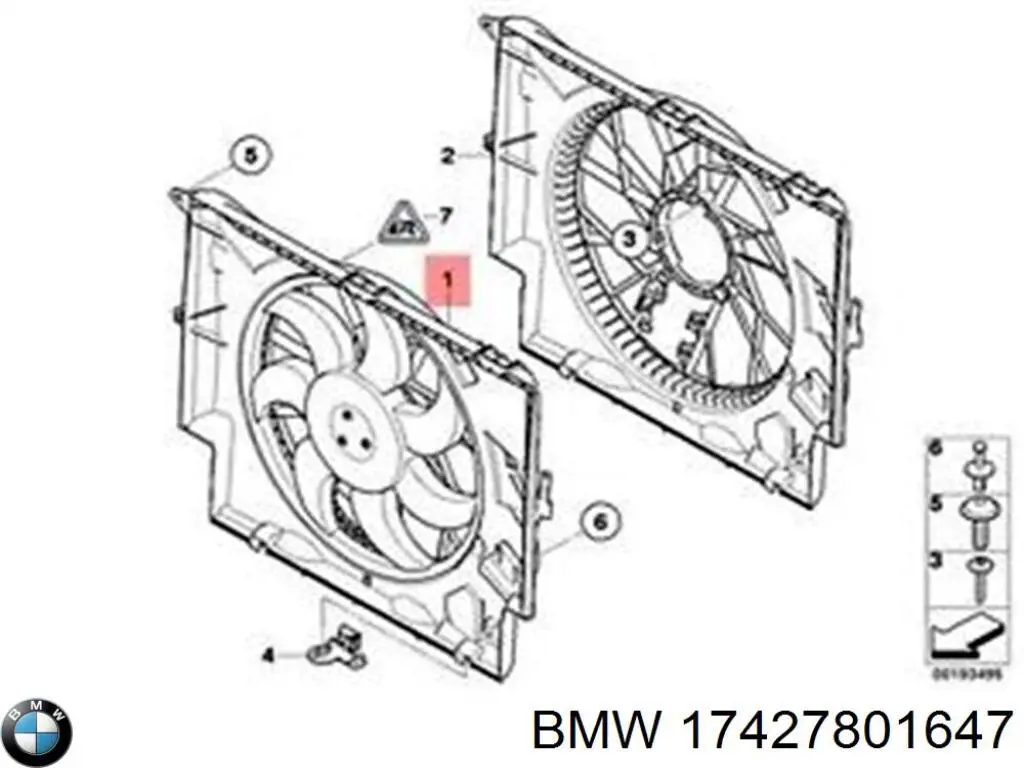 17427801647 BMW difusor de radiador, ventilador de refrigeración, condensador del aire acondicionado, completo con motor y rodete