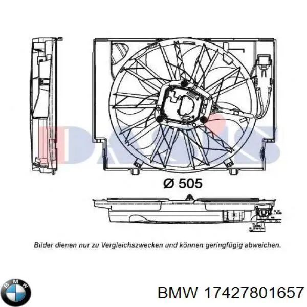 47960 NRF difusor de radiador, ventilador de refrigeración, condensador del aire acondicionado, completo con motor y rodete