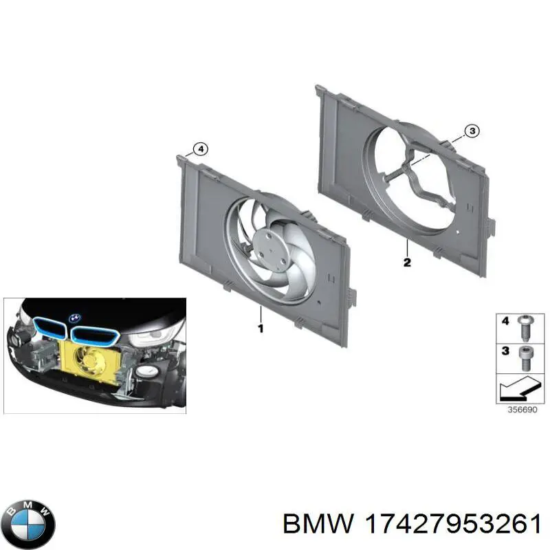 Comprar 17427953261 BMW Bastidor, radiador