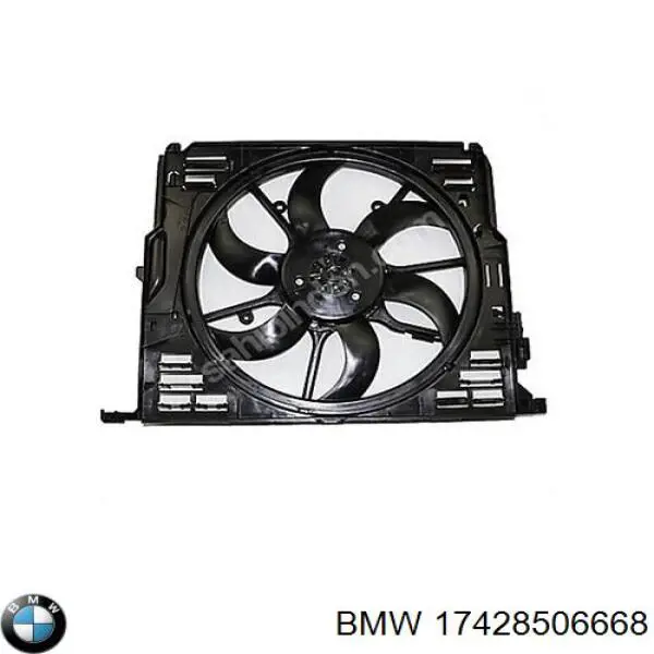 17428506668 BMW difusor de radiador, ventilador de refrigeración, condensador del aire acondicionado, completo con motor y rodete