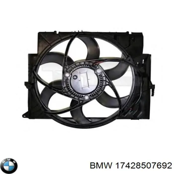 17428507692 BMW difusor de radiador, ventilador de refrigeración, condensador del aire acondicionado, completo con motor y rodete