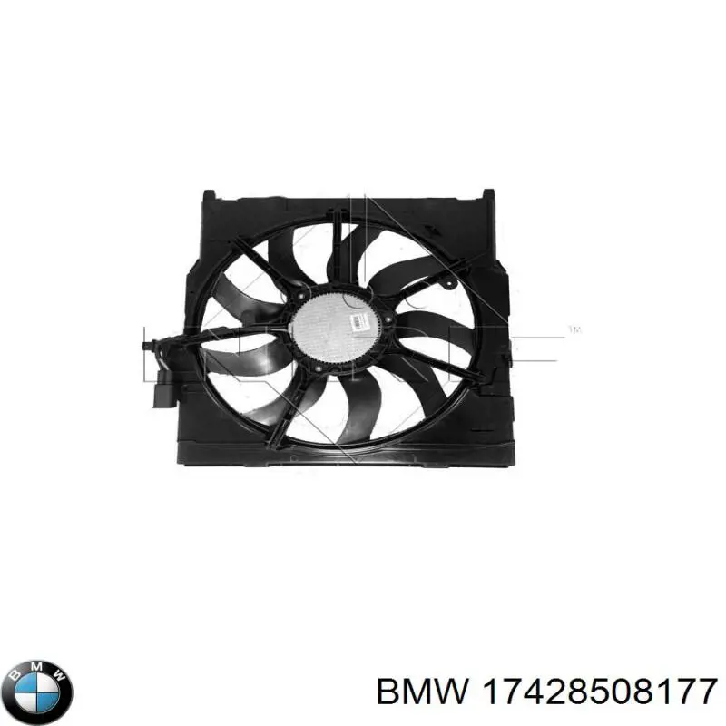 17428508177 BMW difusor de radiador, aire acondicionado, completo con motor y rodete