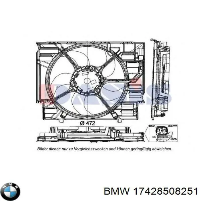 Ventilador, refrigeración motor BMW 17428508251 precio, desde 172,79 EUR