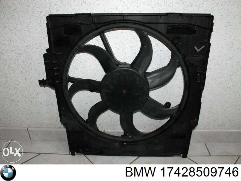 17428509746 BMW difusor de radiador, ventilador de refrigeración, condensador del aire acondicionado, completo con motor y rodete