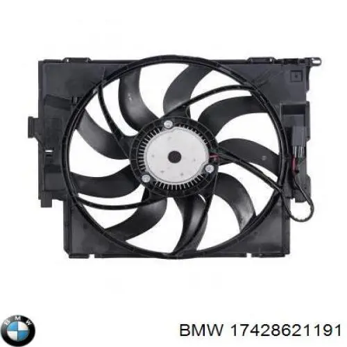 Difusor de radiador, ventilador de refrigeración, condensador del aire acondicionado, completo con motor y rodete para BMW 3 (F30, F80)