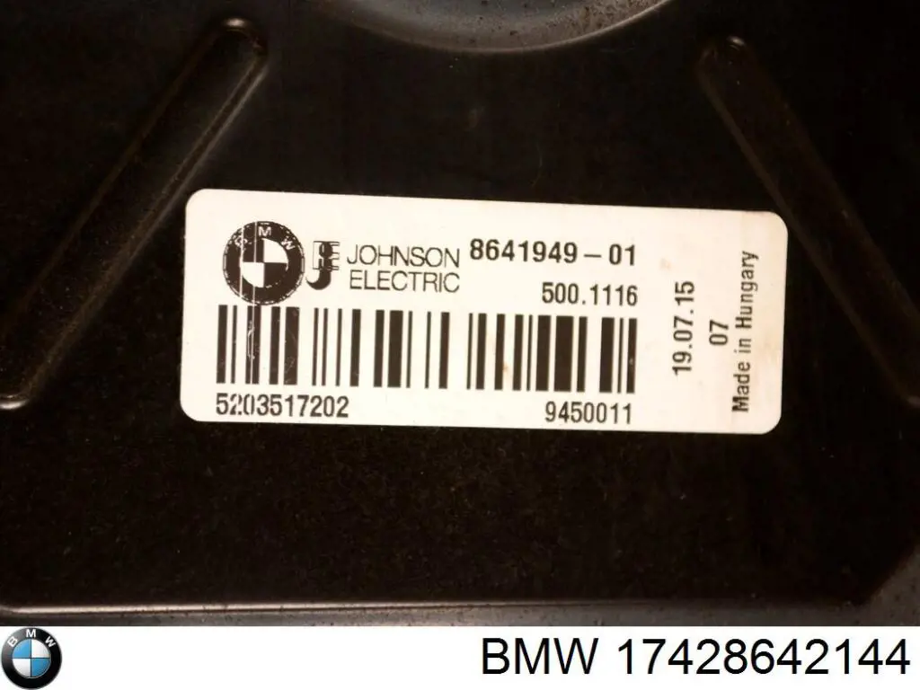 17427646081 BMW difusor de radiador, ventilador de refrigeración, condensador del aire acondicionado, completo con motor y rodete