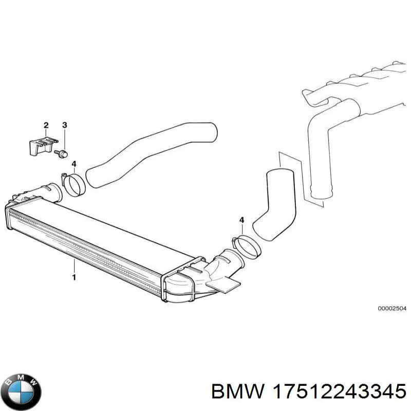 Radiador de aire de admisión para BMW 5 (E34)