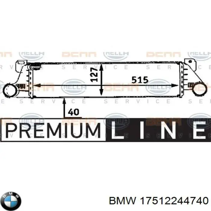 Radiador de aire de admisión BMW 17512244740 precio, desde 86,92 EUR