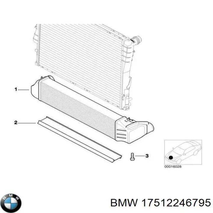 Intercooler 17512246795 BMW