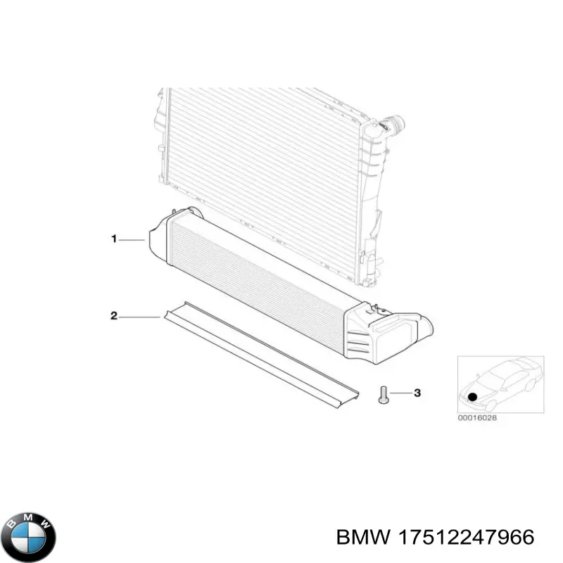 Comprar 17512247966 BMW Turbo intercooler