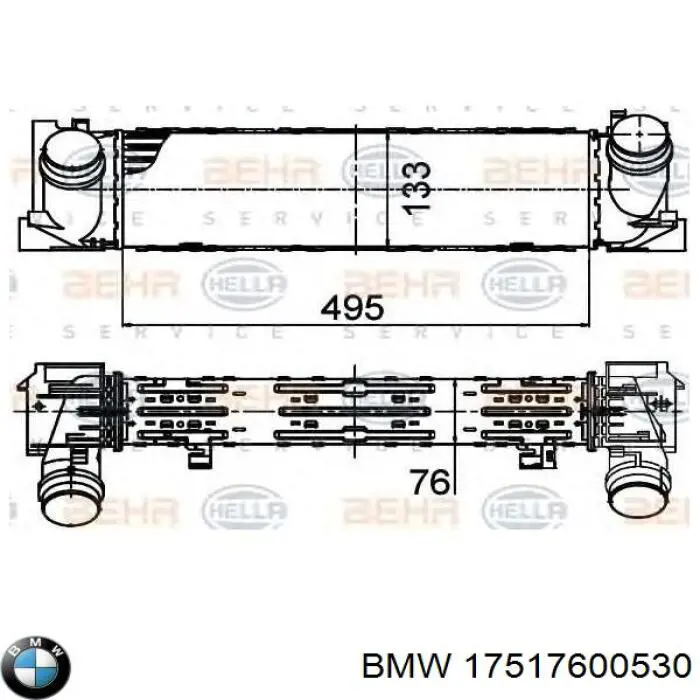 Intercooler 17517600530 BMW