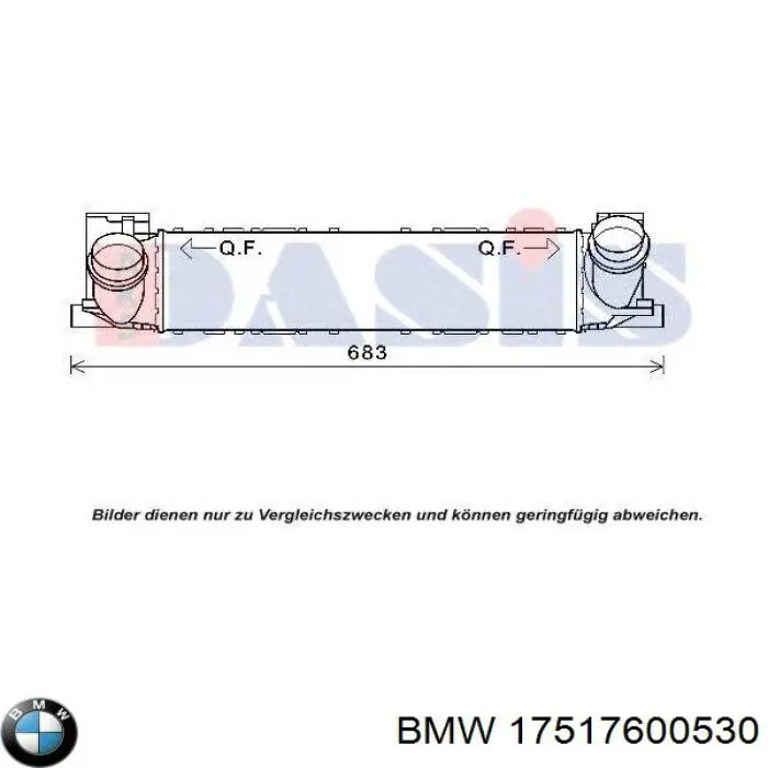 Enfriador de aire de admisión BMW 17517600530