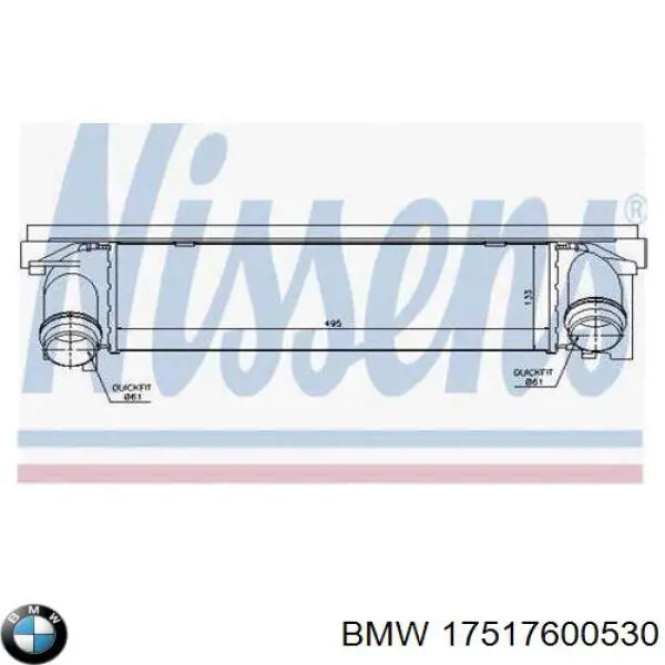 17517600530 BMW intercooler