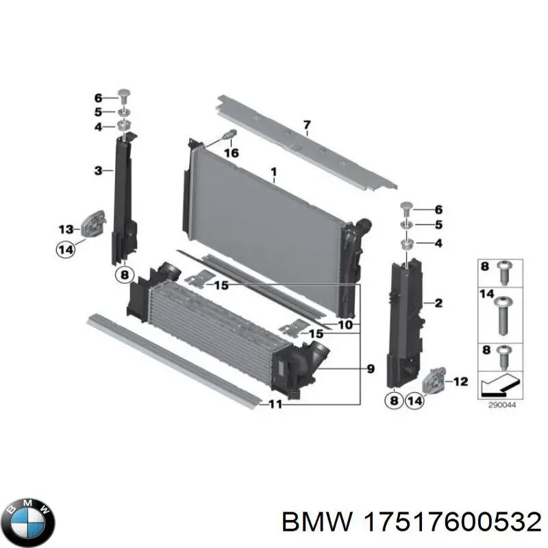 Comprar 17517600532 BMW Turbo intercooler