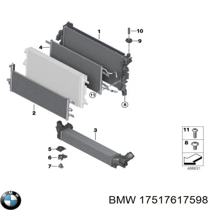 Radiador de aire de admisión BMW 17517617598 precio, desde 175,45 EUR