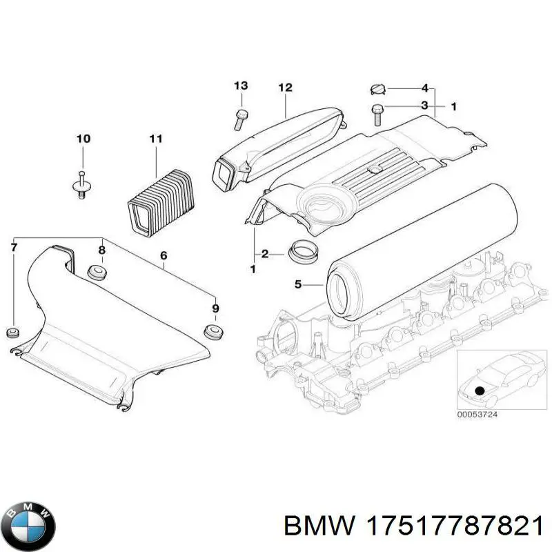 Estribo de tubo flexible de aire de sobrealimentación para BMW X3 (E83)