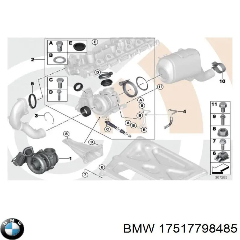 Abrazadera de tubo del intercooler BMW 17517798485 precio, desde 2,24 EUR