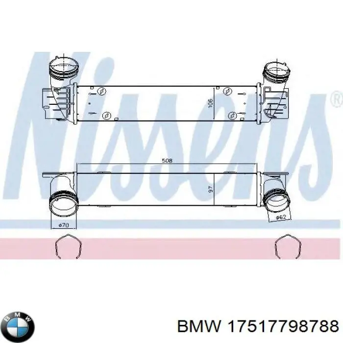 Comprar 17517798788 BMW Turbo intercooler