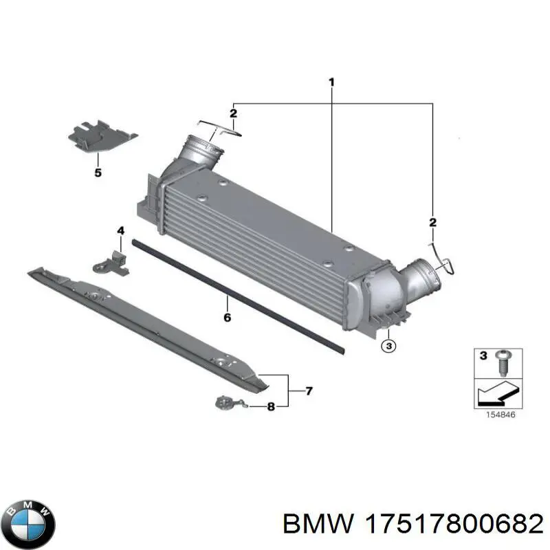 Enfriador de aire de admisión BMW 17517800682