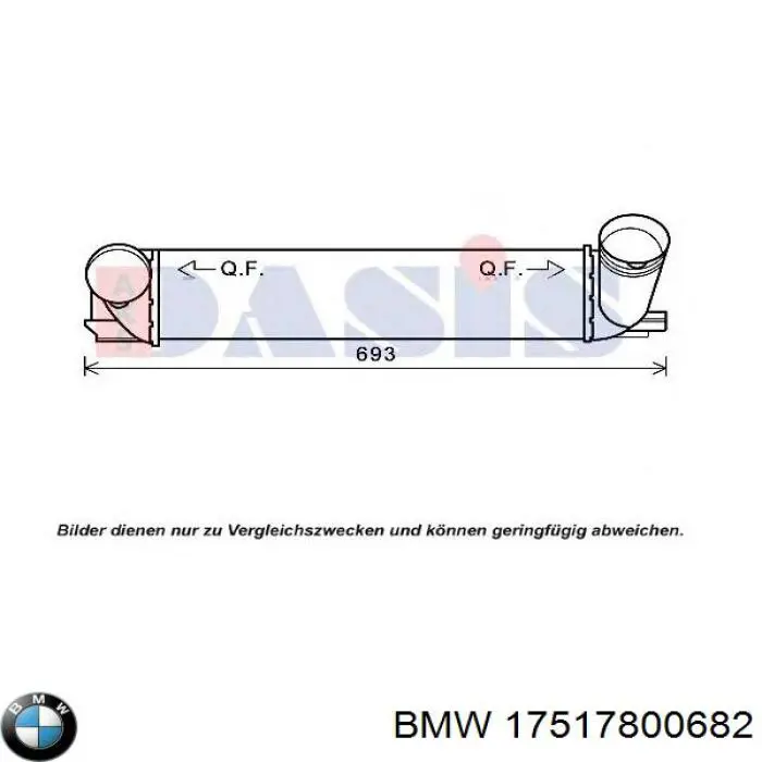 Comprar 17517800682 BMW Turbo intercooler