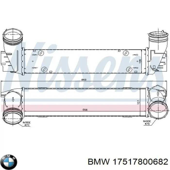 Intercooler 17517800682 BMW