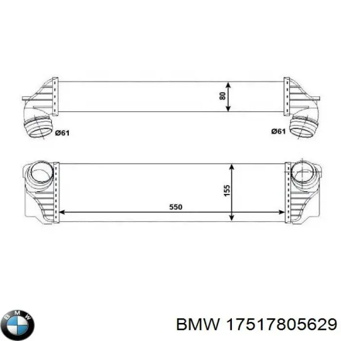Comprar 17517805629 BMW Turbo intercooler