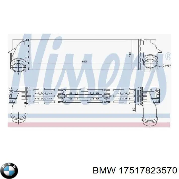 Radiador de aire de admisión BMW 17517823570 precio, desde 107,29 EUR