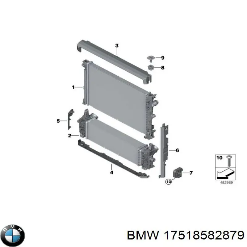 Radiador de aire de admisión BMW 17518582879 precio, desde 198,85 EUR