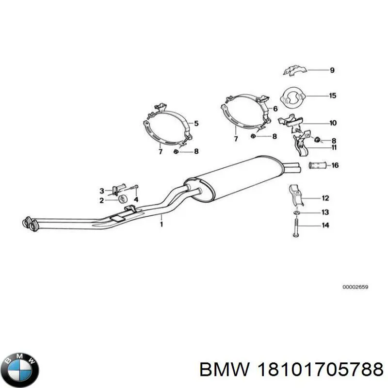 18101705788 BMW silenciador posterior