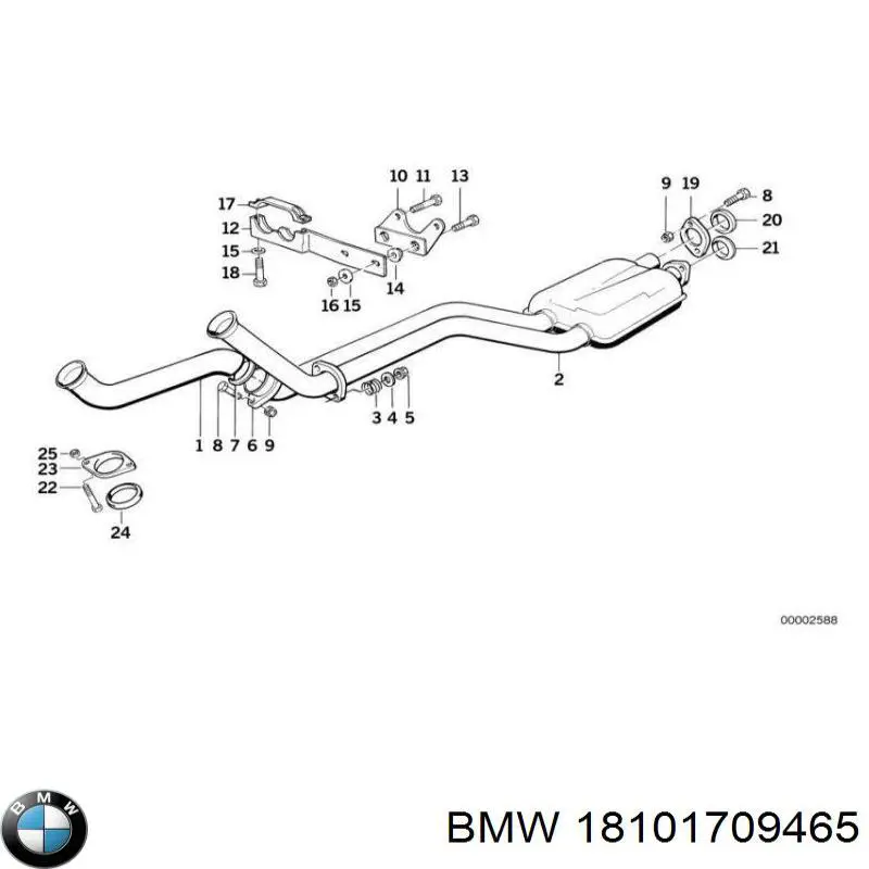 Comprar 18101709465 BMW Tubo de admisión del silenciador de escape delantero