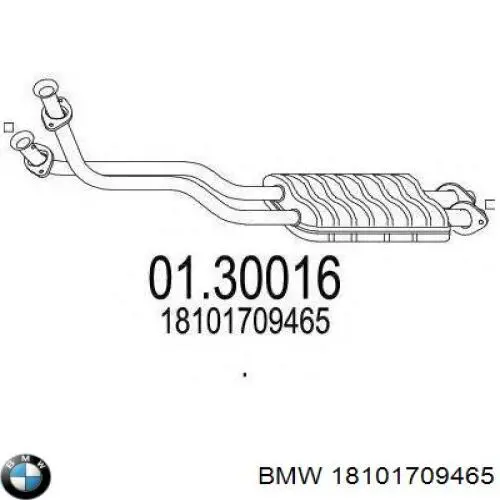 18101709465 BMW Tubo de escape delantero