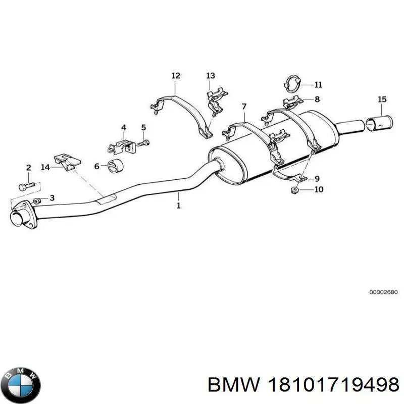 Silencioso trasero para BMW 3 (E30)