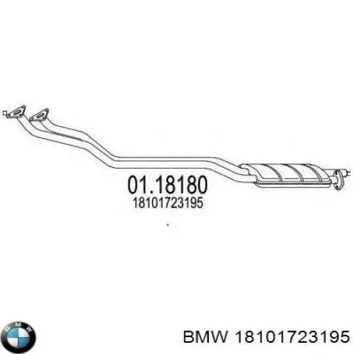 18101723195 BMW silenciador delantero