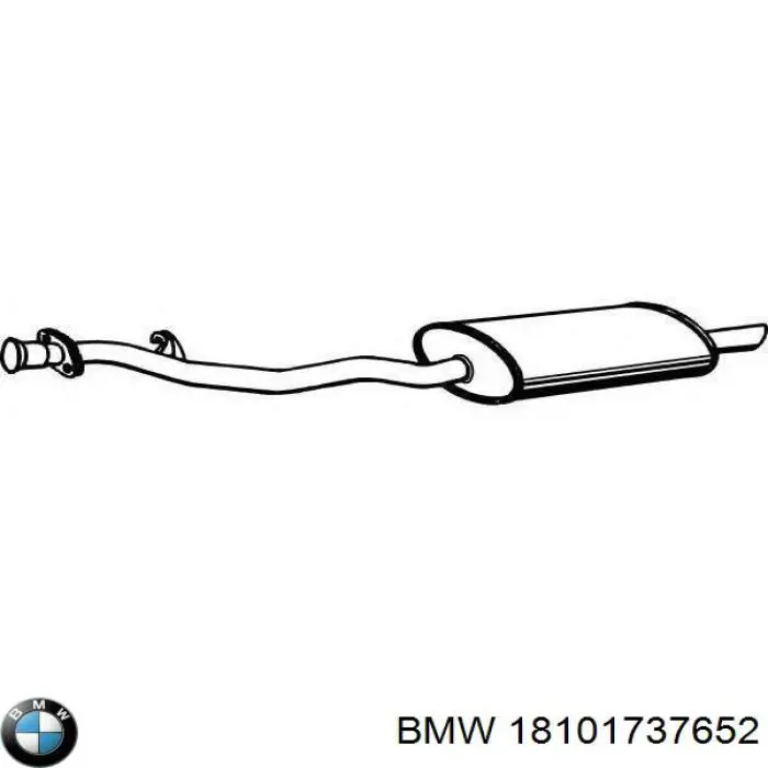 18101737652 BMW silenciador posterior
