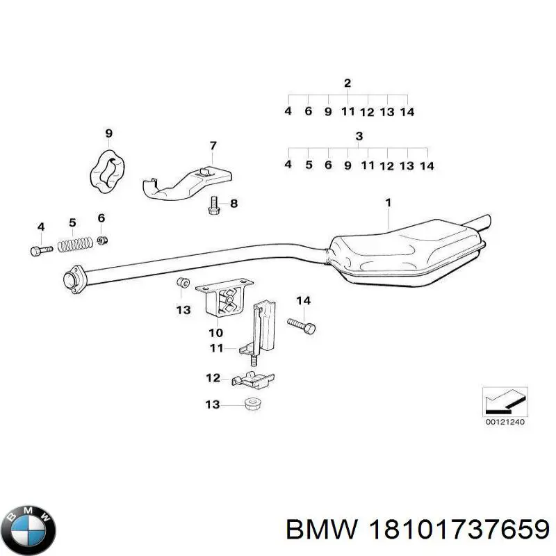 18101737659 BMW silenciador posterior
