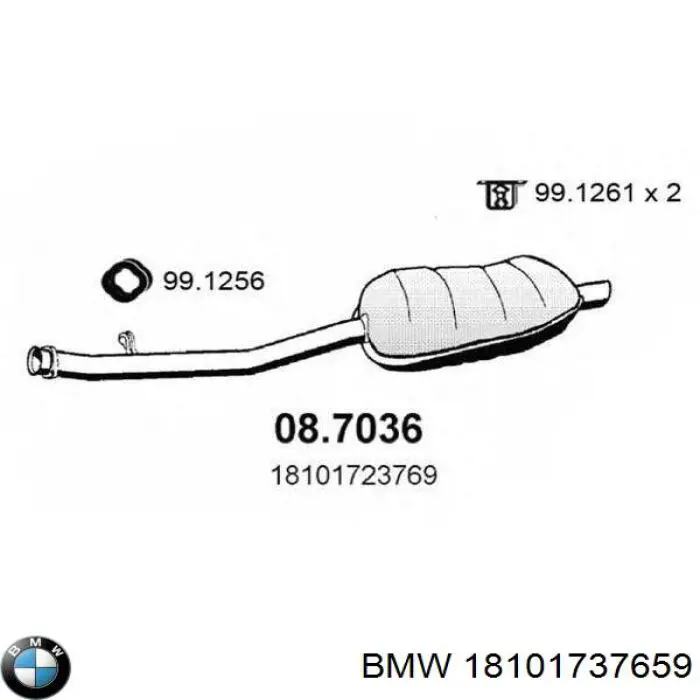 Comprar 18101737659 BMW Silenciador trasero
