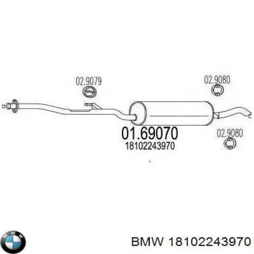 18102243970 BMW silenciador posterior