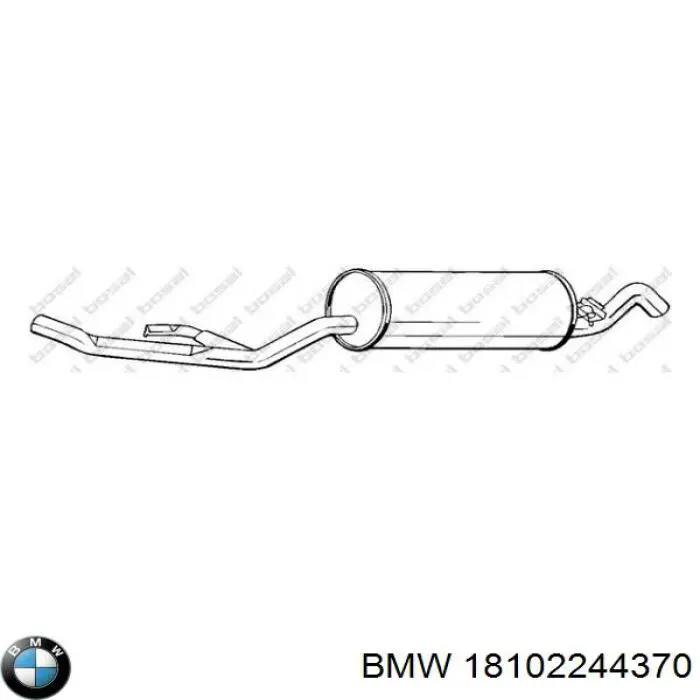 Silenciador trasero para BMW 5  E34