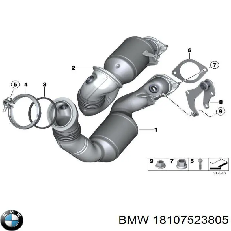 11621737171 BMW tuerca, cubo de rueda trasero