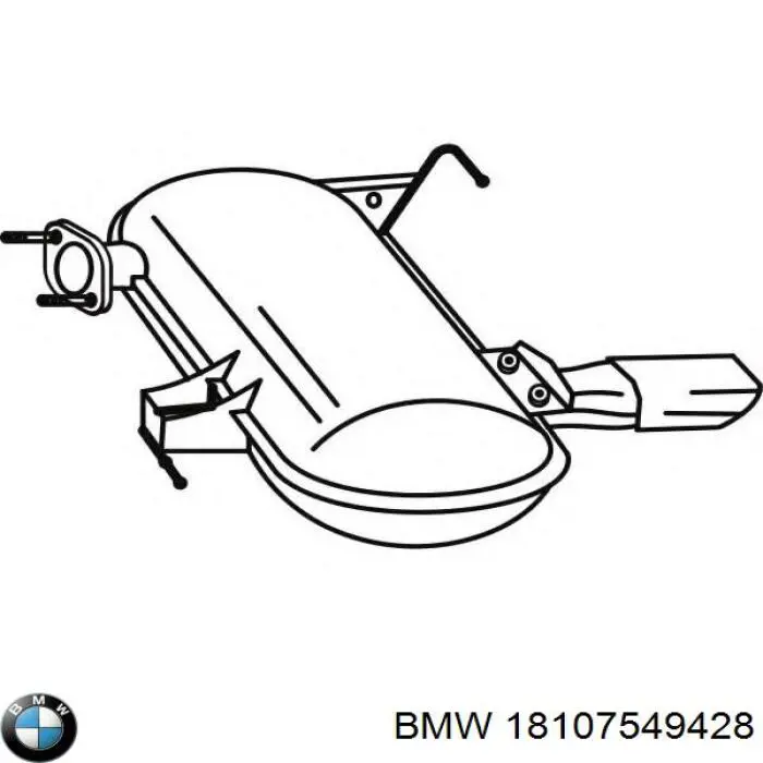 Silenciador trasero BMW 18107549428 precio, desde 156,58 EUR