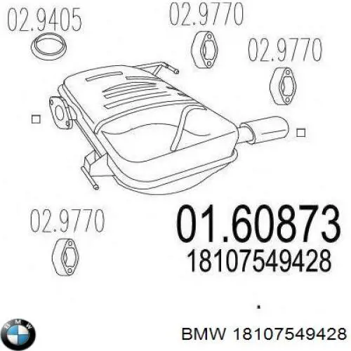 18107549428 BMW silenciador posterior