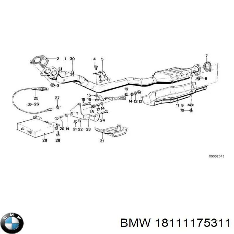 Junta de tubo de escape silenciador BMW 18111175311